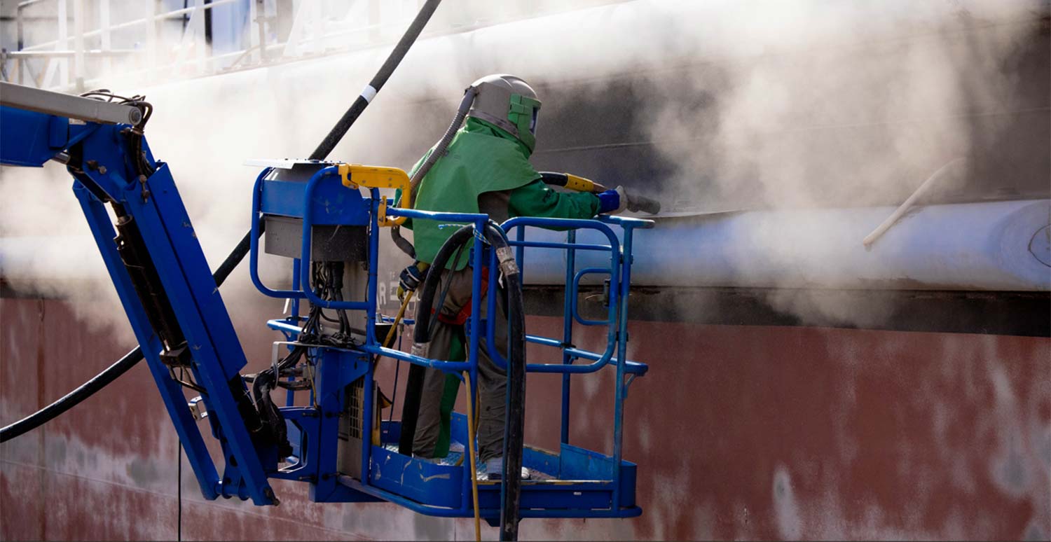 Birdon Staff maintaining vessel